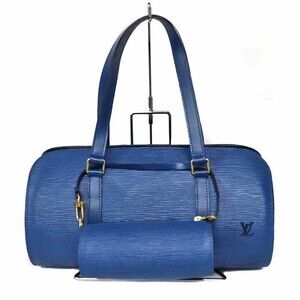 Louis Vuitton Sufflot Blue Epi Cylindrical Pouch